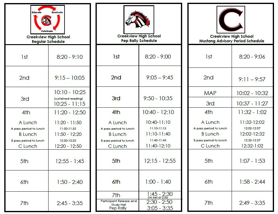 Bell Schedule Carrollton Farmers Branch ISD