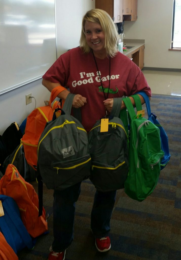 Backpacks from Metrocrest Services filled with kid friendly foods