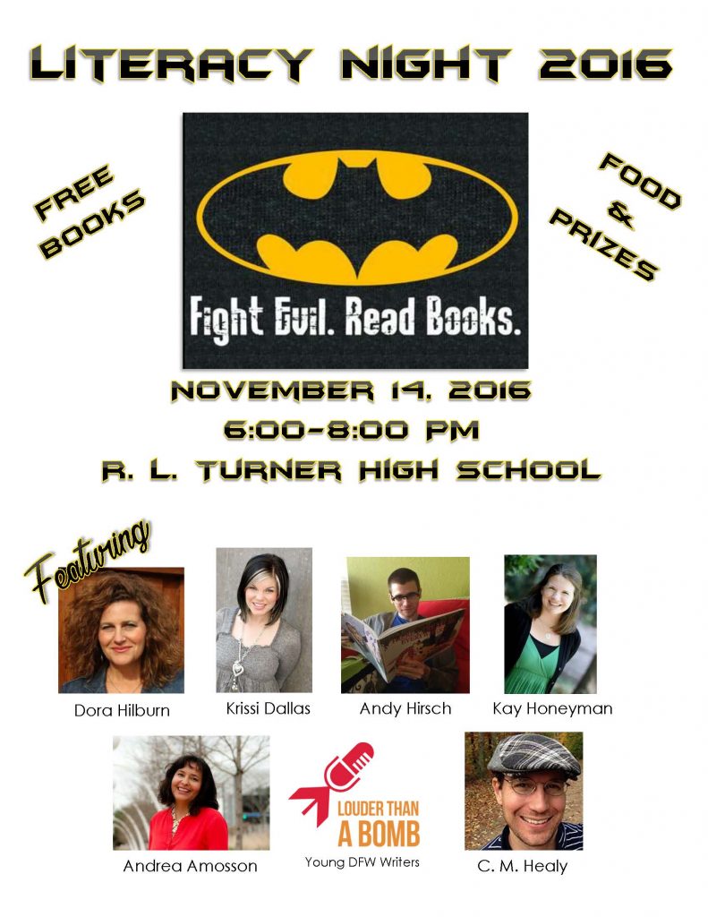 Literacy Night at R.L. Turner High School 6:00 - 8:00 PM Monday, November 14