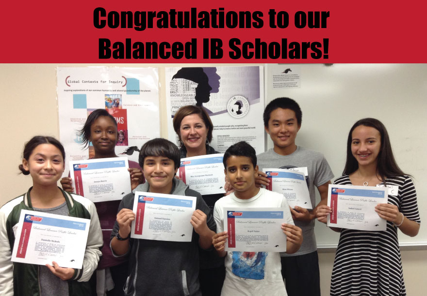 Congratulations to our Balanced IB Scholars