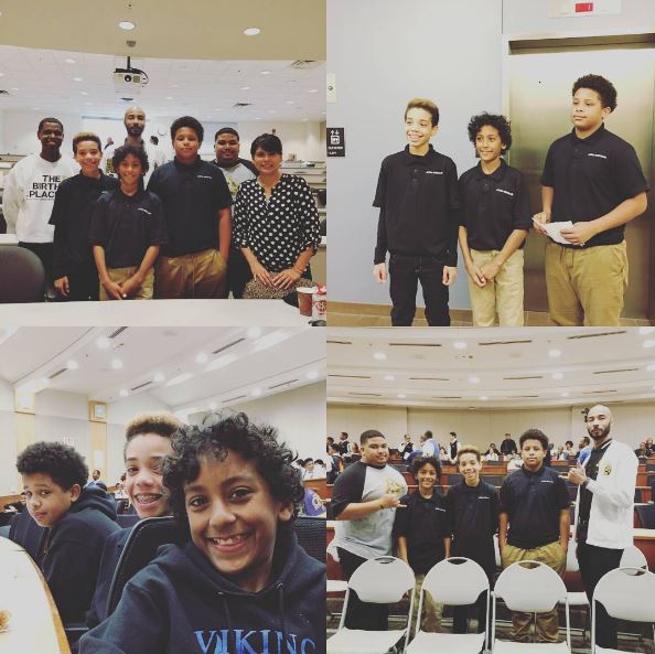 We are so very proud of 8th graders Tony Baker, Nick Goins, and Andre Robinson! They competed in the "Aiming for the Stars African American Male Academic Bowl" this past Saturday at University of Texas at Dallas. This experience involved studying, competing, and making it all the way to the fourth round, further than any other team in our district! They represented Vivian Field and our sponsors, Alpha Phi Alpha fraternity, very well! Way to go, Vikings!