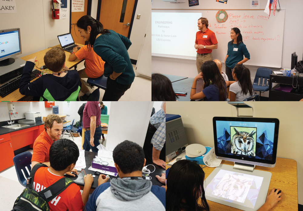 LBJ Express Engineers Attend MakerSpace Session at Blalack Middle School