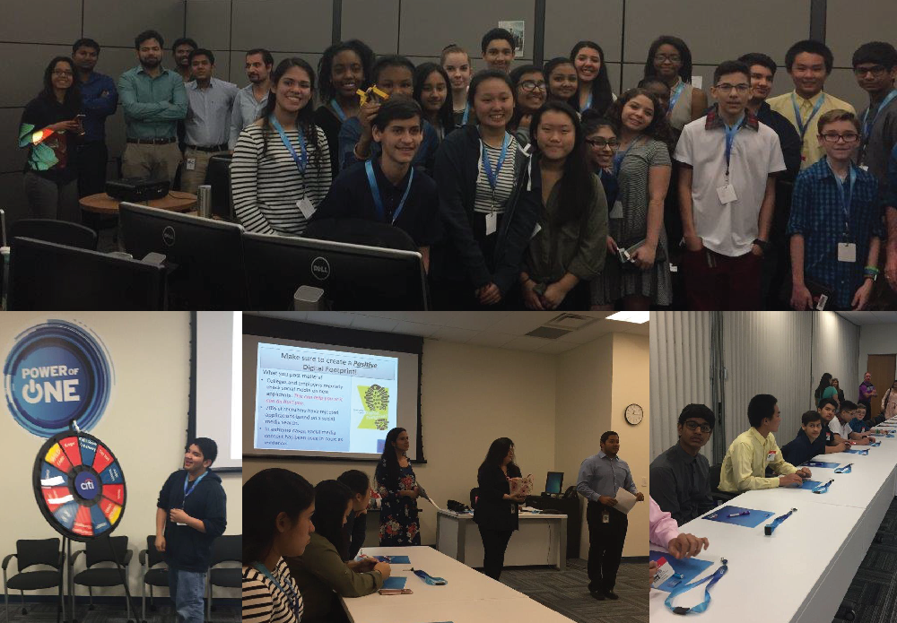 The 8th Grade Bronco Lead Group of Barbara Bush middle School attended a very special field trip to Citi Corp. in Irving. This large facility houses 5000 employees and mans a 24 hour call center for banking customers from all over the world. Also at this facility, there are Scrum teams who work together to develop new mobile technology for Citi and are constantly developing new ways to keep their banking customers satisfied. The students visited the call center, the fitness center, and learned about the importance of having a positive digital footprint, now and in the future. They learned about Citi's commitment to community volunteering and about various careers that can be pursued as an employee of this large corporation. Thanks to Citi for hosting them and to these leaders for representing Barbara Bush Middle School so well!