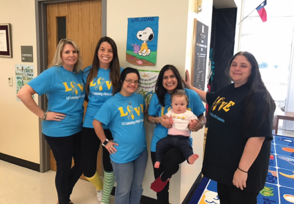 The Child Development Academy (CDA) is a day care for CFBISD employees only.  It strives to provide a warm and nurturing atmosphere for all ages.  On Tuesday, March 21st, the teachers at the CDA commemorated World Down Syndrome Day by wearing matching shirts.    World Down Syndrome Day (WDSD), observed on 21 March every year, is a global awareness day which has been officially observed by the United Nations since 2012.  Down Syndrome International encourages our friends all over the world to choose their own activities and events on WDSD to help raise awareness of what Down syndrome is, what it means to have Down syndrome, and how people with Down syndrome play a vital role in our lives and communities.