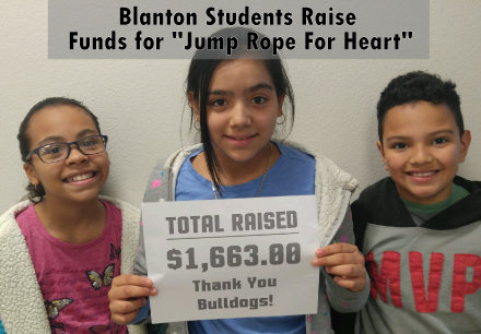 Blanton Students Raise Funds for "Jump Rope For Heart"