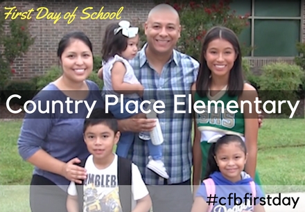 First Day of School at Country Place Elementary 2017