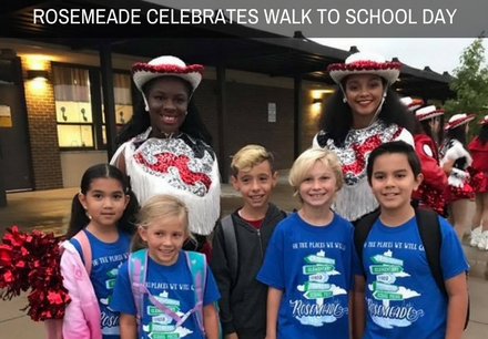 Rosemeade Celebrates 2017 Walk to School Day