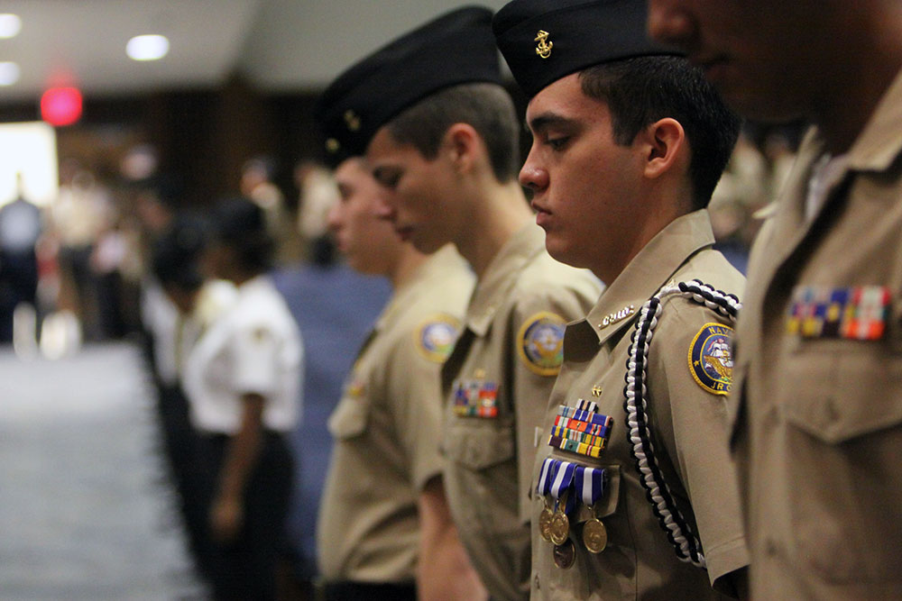 Veterans Day Events often feature an appearance by the Navy JROTC