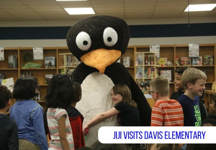 ST Math Penguin, JiJi, Visits Davis Elementary | Carrollton-Farmers ...