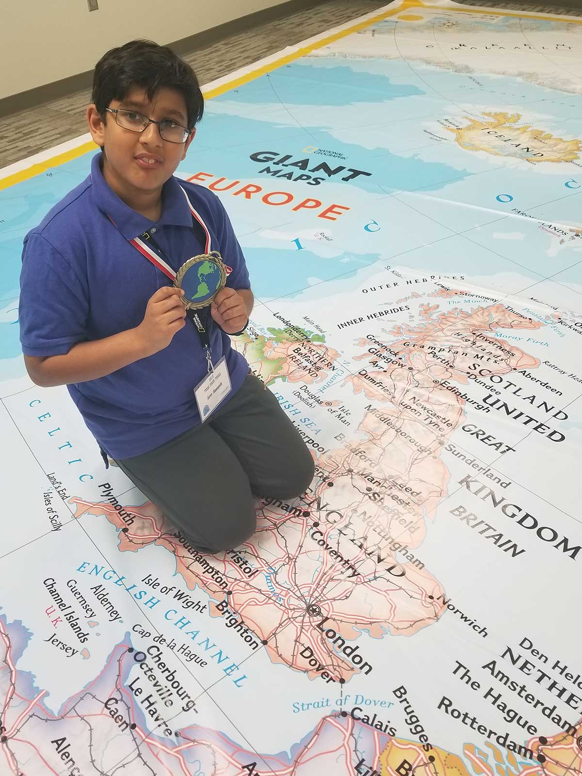 McCoy 5th Grader Finishes 7th at Geography Bee