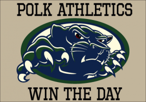 Polk Middle School Athletics with panther logo