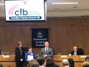 Teacher recognized at Board Meeting