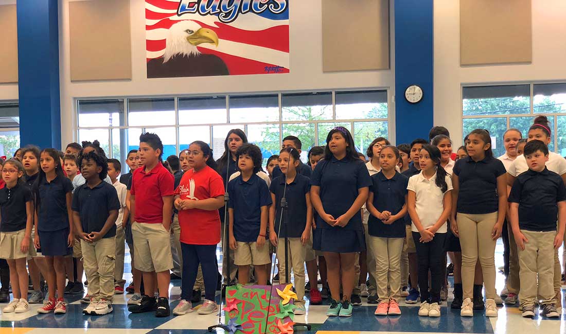 Blair Elementary Celebrates Pinwheels for Peace