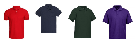 Solid Collared Style Shirts - Red, Navy Blue, Dark Green, Purple