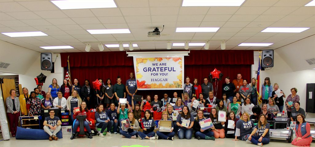 Haggar Clothing Company Surprises Farmers Branch Elementary with Holiday Gifts