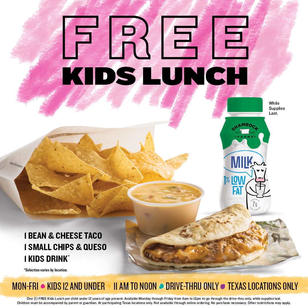 Free Kids Lunch from Taco Cabana